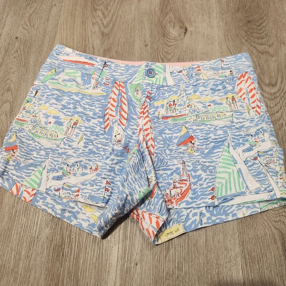 Lilly Pulitzer Callahan Shorts in 'Get Nauti Regatta' sz 6 - Picture 1 of 7